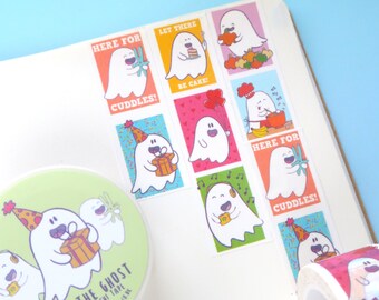 Hex the Little Ghost 20mm washi tape, 10m x 20mm, paper tape, gift for stationery lover!