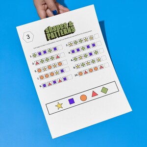 Shapes & Patterns Worksheet | Logic Puzzles for Kids | Pattern ...