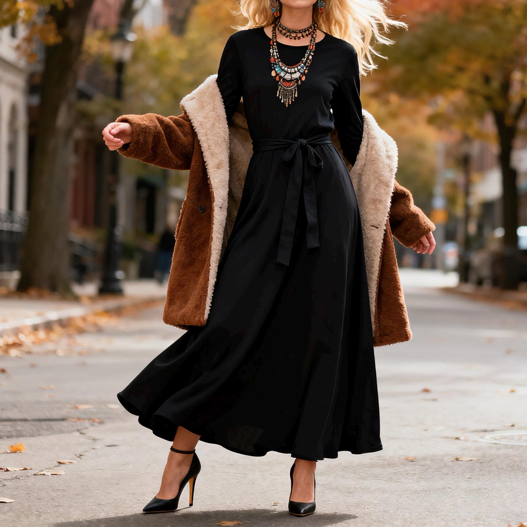 white christmas dresses Funeral Dress in Black main image 0