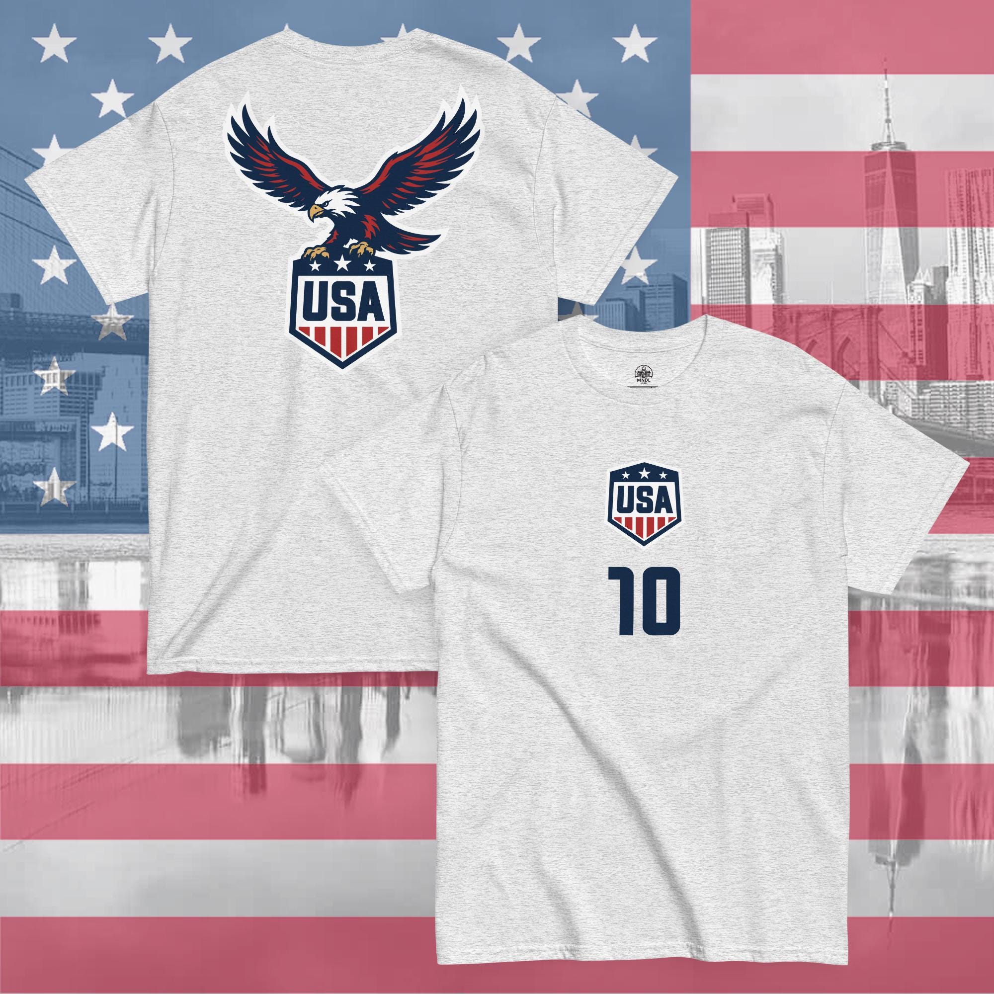 USA Red White & Navy Soccer 10.5 men Fan Bundle, Official World Cup in Dallas Tx American fans captivated by US team main image 2