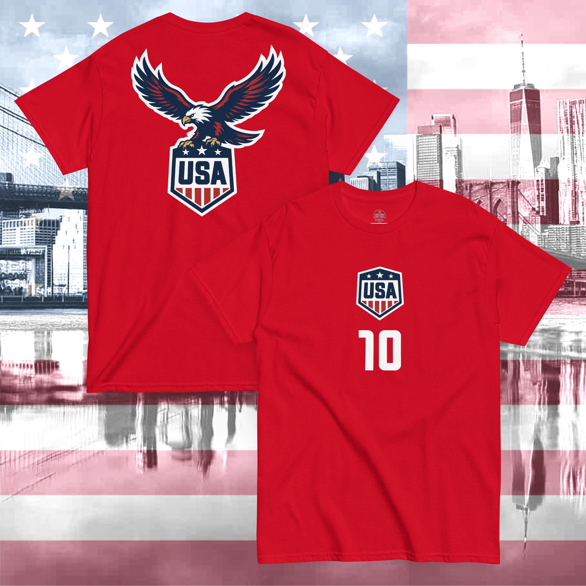 USA Red White & Navy Soccer 10.5 men Fan Bundle, Official World Cup in Dallas Tx USA Rally Towel 2pk Red and White, World Cup Stadium Fan  main image 3