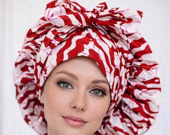Silk Lined Cotton Sleep Bonnet – Anti-Frizz Hair Cap for Curls - Hair protection ideas - Neema