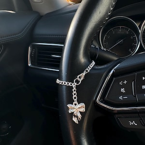 Bow charm for steering wheel, shifter, Stanley, keychain