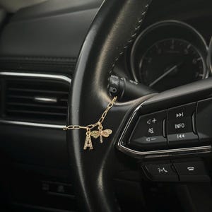 Firefly Charm | Dragonfly Birthstone Charm for Steering Wheel, Shifter, Stanley