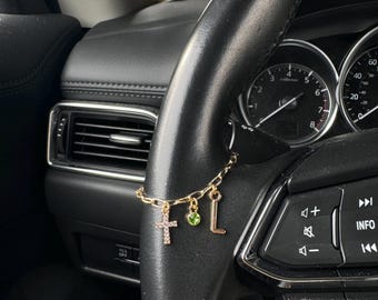 Custom car charm for steering wheel , shifter