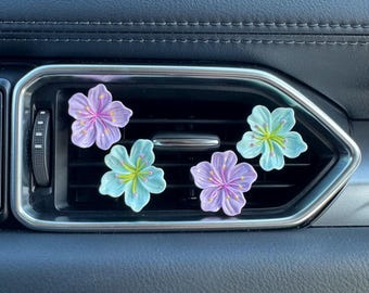Clips para ventilación de coche con flores / Accesorios para coche / Magnéticos