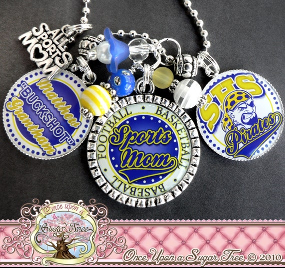 Sports Mom Necklace FOOTBALL BASEBALL CHEER Necklace Fully Etsy