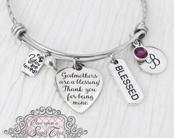 Godmother Gift-Bracelet, Godmother Jewelry, Blessed, Gifts for Godmother from Godchild, Baptism, First Communion, Religious, You are loved