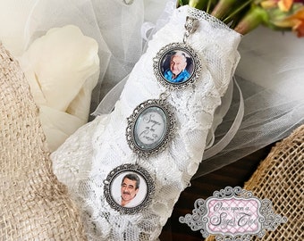 Spanish Memorial Photo Bouquet Charm-Wedding Remembrance Gift-Loss of Loved One-Loss of Dad-Mom-Grandparent-Picture-Custom Memory Bride Gift