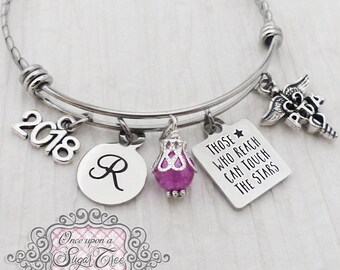 Class of 2024 Personalized PTA Grad GIFTS-Physical Therapy Assistant-Bangle Bracelet-Graduate-Jewelry Graduation Gift-College Grad Gift, OTA