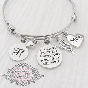 Bijoux commémoratifs personnalisés pour maman - Bracelet - J’étais leur ange et maintenant ils sont à moi Souvenir, mémoire, perte de frère, aile