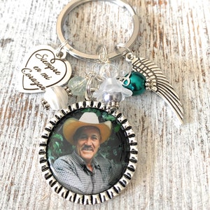 Siempre en mi Corazon Photo Memorial Keychain-Spanish Memorial Gift-Bereavement-In Memory Photo Key Chain-Remembrance Gift-Loss-Sympathy