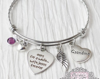 Custom Memorial Bracelet For Women-Loss of Loved One Sympathy Gift for Her-Memorial Jewelry-Loss of Grandma Bracelet-Remembrance-Religious