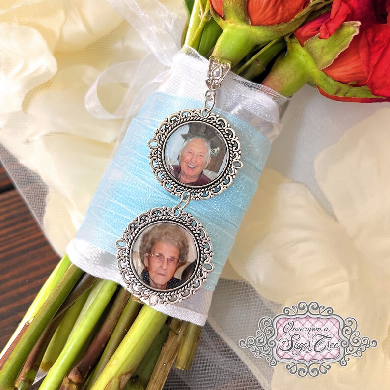 Foto Memorial Ramo Encanto para la novia por la pérdida de un ser querido Recuerdo de boda Regalo-Memoria Ramo de novia Imagen-Pérdida de mamá-Papá-Abuela imagen 1