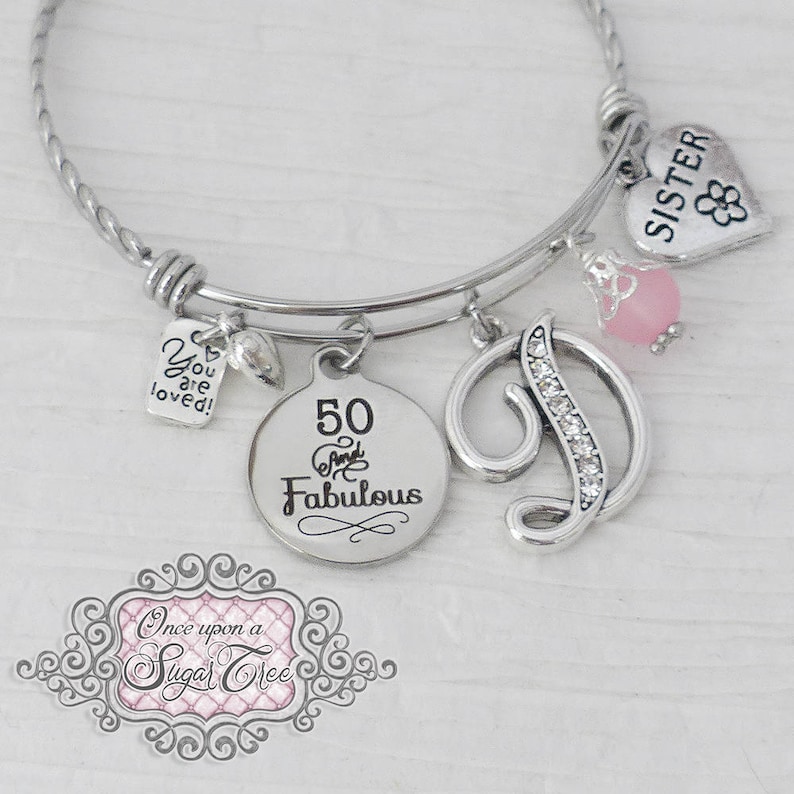 Sister 50th Birthday Sister Bracelet Sister Birthday Gifts Etsy