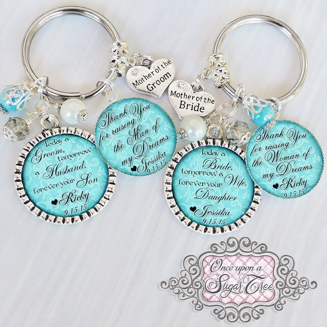 wedding keychain mother of