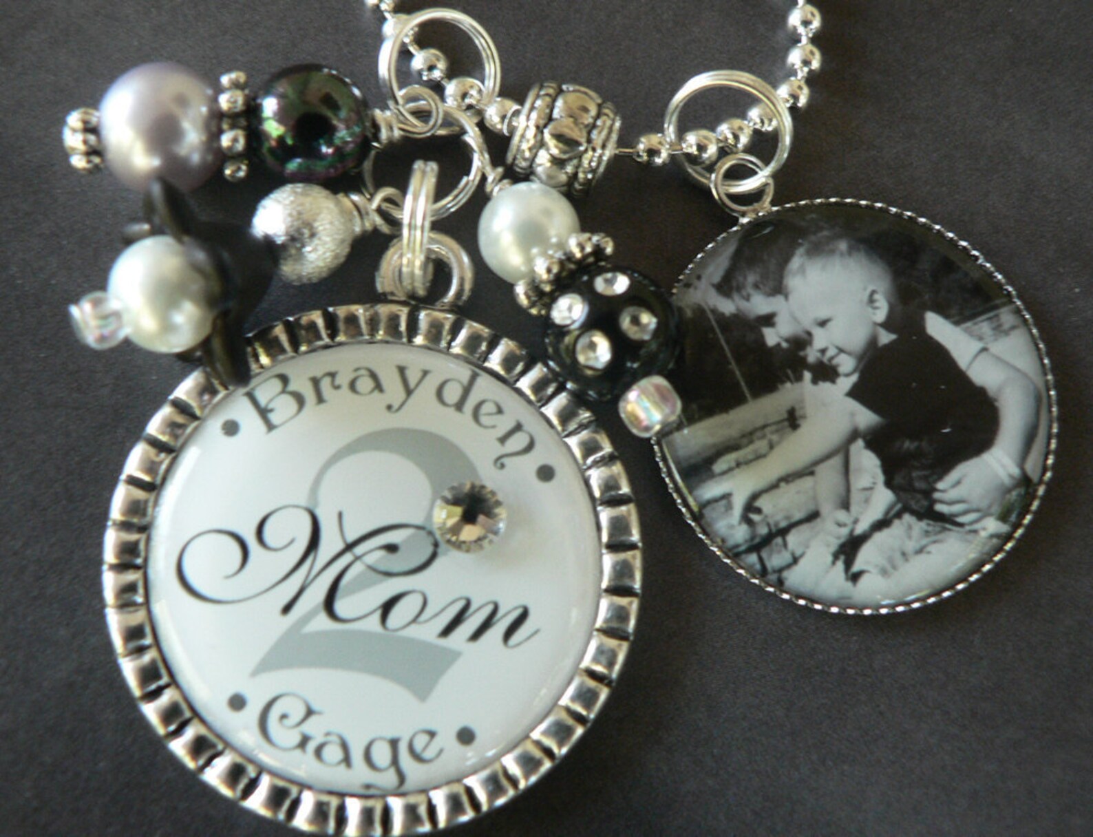 Custom Mom Necklace with Children's Names Mom Jewelry Etsy