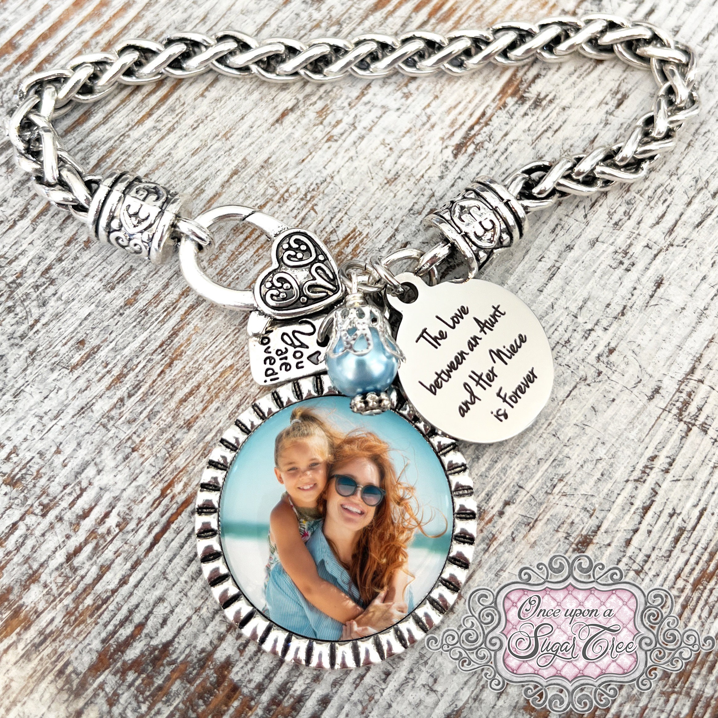 Bridal Memorial Charm for Bouquet-photo Bridal Bouquet Charm-dad  Remembrance-double Sided-loss of Grandpa Gift-attach to Bridal Bouquet-mom  