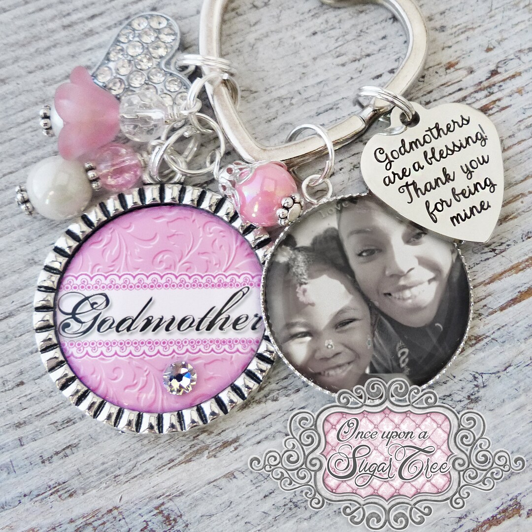 Godmother Gift From Godchildcustom Photo Keychain for Godmothersgodmothers Are a Blessing