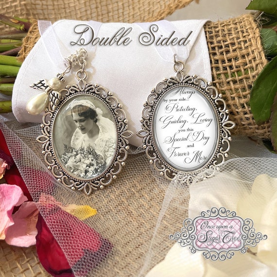Bridal bouquet photo memory charm wedding best sale