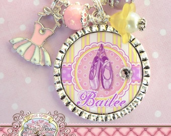 Children's Ballet Jewelry, BALLERINA NECKLACE, Ballerina Slippers, Personalized Necklace, Ballet, Dance Recital, Tutu, Dance, Dancer