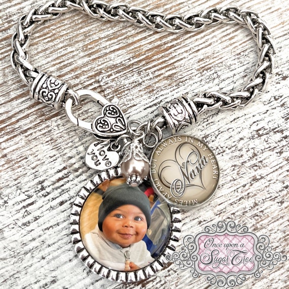 Braccialetto personalizzato per la nonna: braccialetto con nome e perline riempito in oro 14k - Italia
