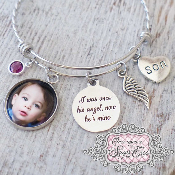 Memorial Bracelet, I Was Once His Angle Now He's Mine-photo