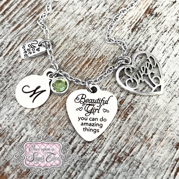 Collana personalizzata Birthstone, Collana con pietre portafortuna per