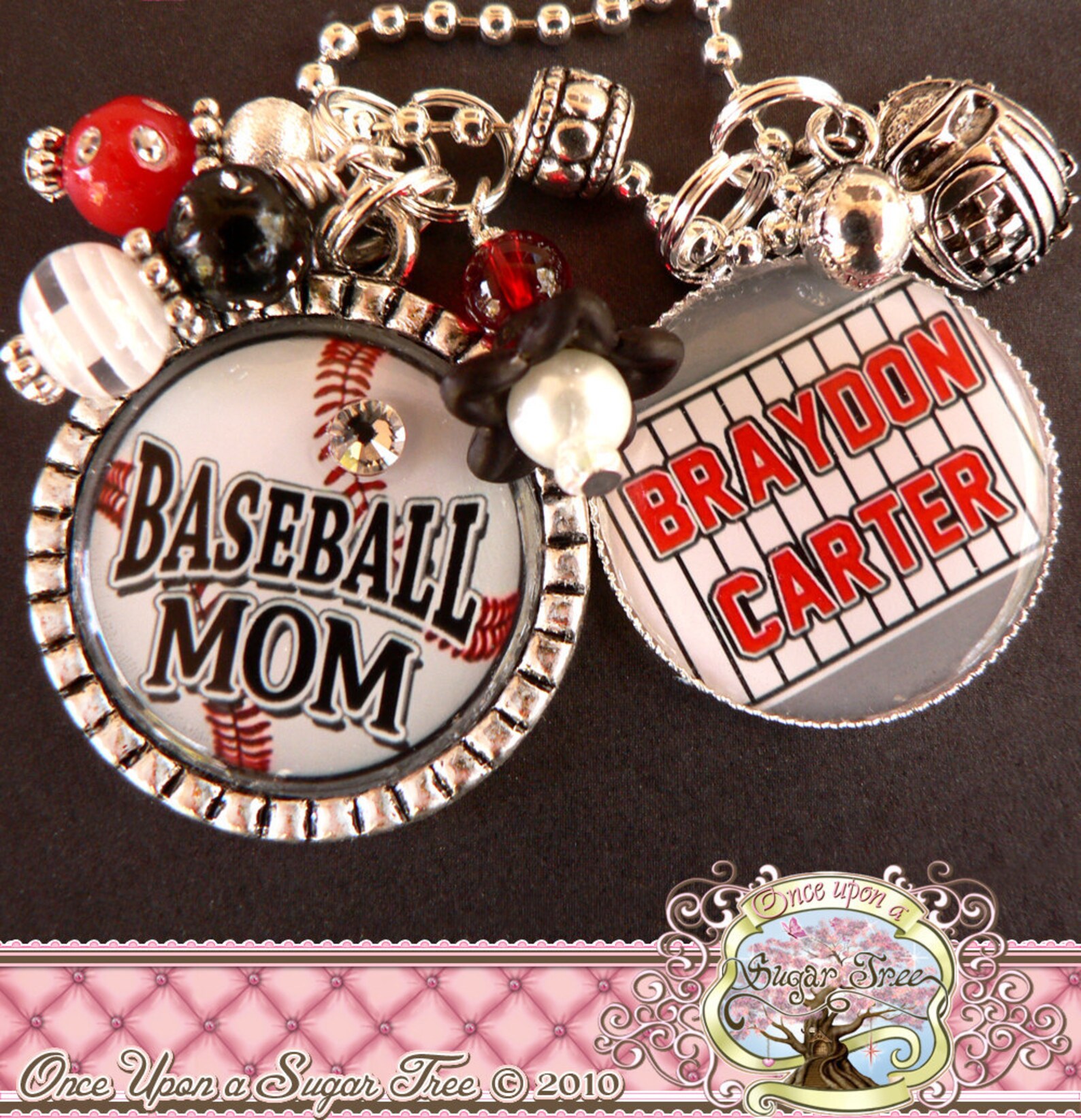 Baseball Mom Necklace Customizable BASEBALL Necklace Sports Etsy