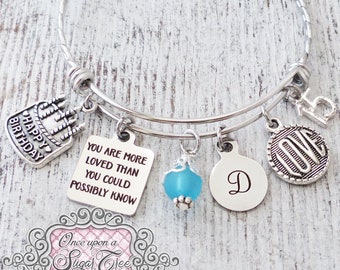 15th Birthday Gift for Her, 15 year old Bracelet-Personalized Jewelry, You Are More Loved Than You Could Possible Know-16 17 18 19 20 21