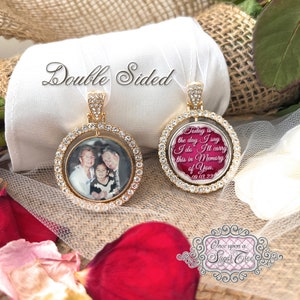 Wedding Memorial Bridal Bouquet Charm-Double Sided-Today is the Day I Say I Do-Remembrance Gift-Attach to Bridal Bouquet-Bridal Keepsake