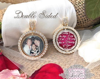 Wedding Memorial Bridal Bouquet Charm-Double Sided-Today is the Day I Say I Do-Remembrance Gift-Attach to Bridal Bouquet-Bridal Keepsake