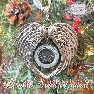 Ciondolo Personalizzato Con Ali D'Angelo E Foto: Ornamento Memoriale Per Auto, Portachiavi O Regalo Commemorativo