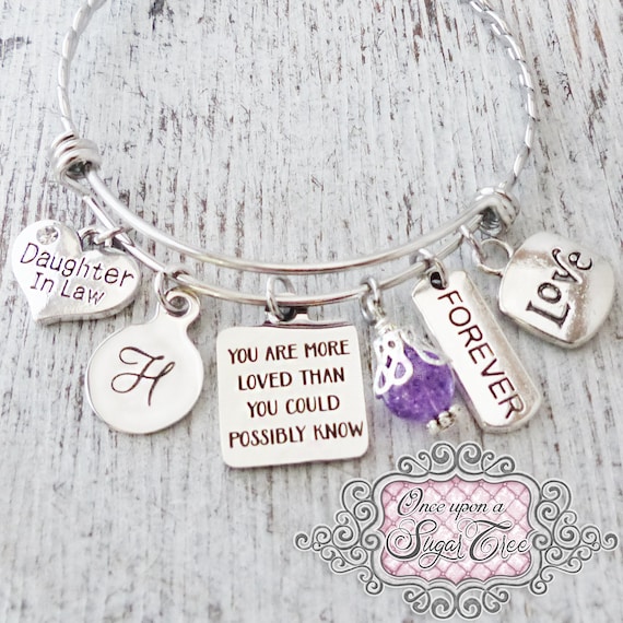 Daughter in Law Gifts from Mother in Law, Daughter in Law Birthday Gifts,  Christmas Gifts for Daughter in Law, Daughter in Law Bracelet,Love - Main Image