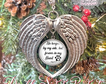 Dog Memorial Ornament-Pet Christmas Ornament for Pet Loss-Personalized Christmas Tree Ornament-Remembrance-Photo Charm-Picture Ornament-Cat