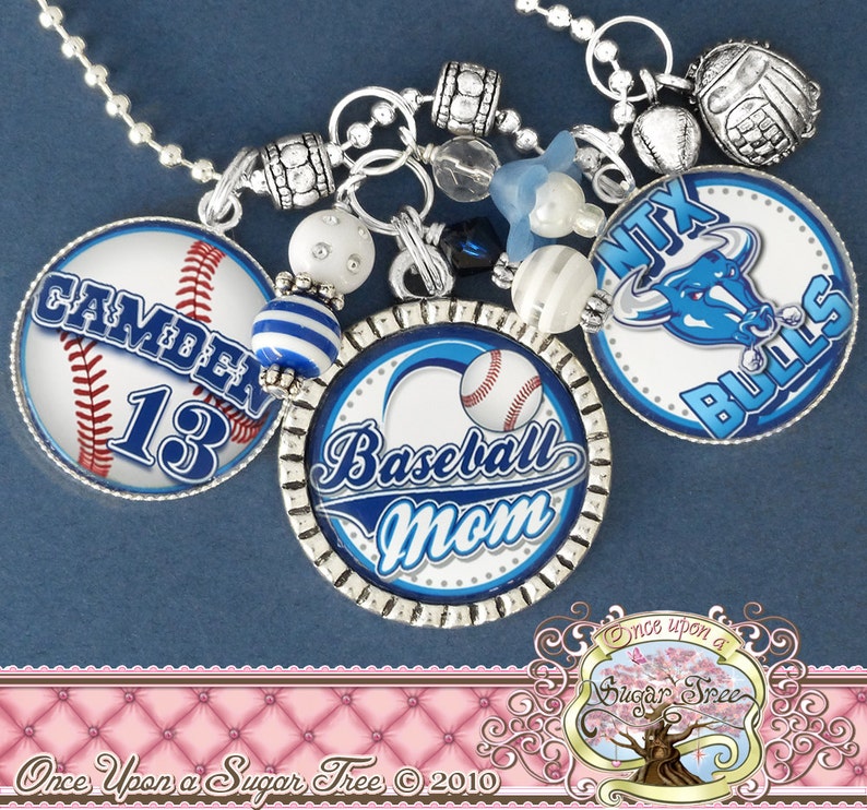 BASEBALL JEWELRY Personalized Baseball Mom Necklace Etsy