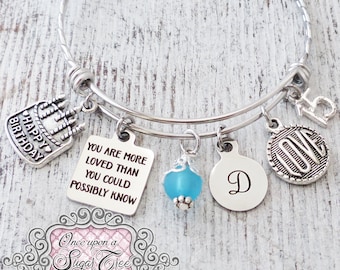 15th Birthday Gift For Girl, 15 Year Old Girl, Birthday Bracelet, Personalized Bangle Bracelet, Fifteen Year Old Gifts, Happy Birthday, Love
