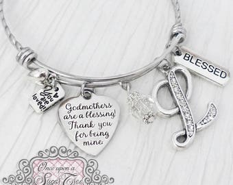 Godmother Gift-Bracelet, Godmother Jewelry, Blessed, Gifts for Godmother from Godchild, Baptism, First Communion, Religious, thank you