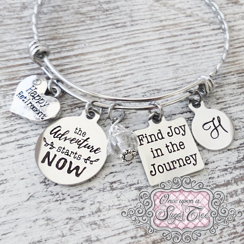 Retirement Gifts for Her Happy Retirement BraceletThe Etsy
