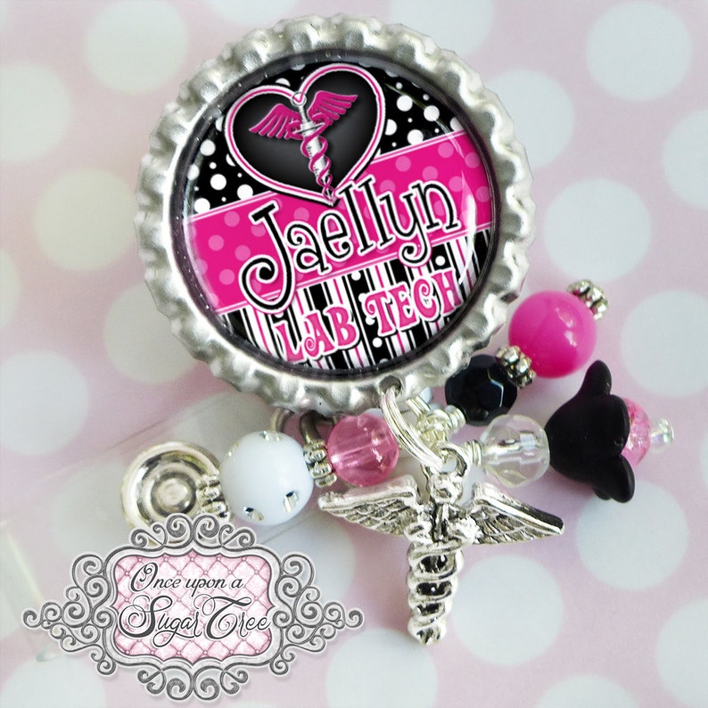Personalized ID Badge Reel- Phlebotomy Badge Reel- id Badge Hold Personalized ID Badge Reel- Phlebotomy Badge Reel- id Badge Hold