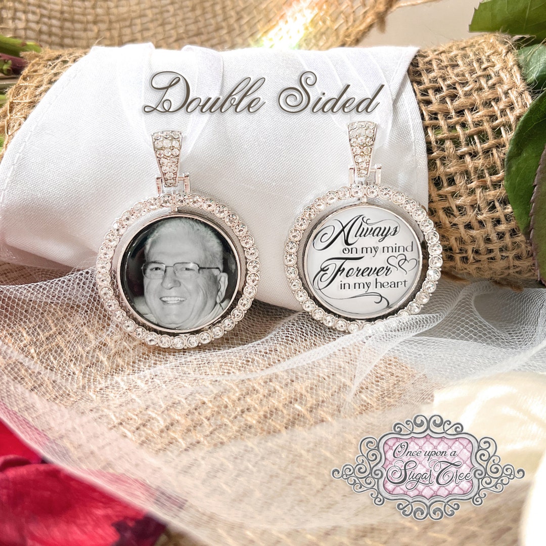 Picture Memorial Wedding Bouquet Charmbridal Photo Charmdouble Sided