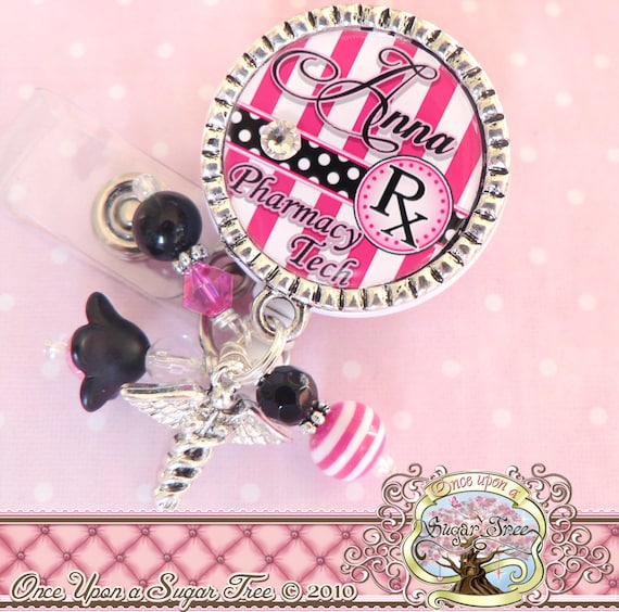 Personalized PHARMACY ID BADGE Reel Pharmacy Technician