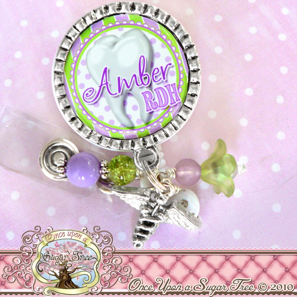 Personalized DENTAL HYGIENIST Id Badge Reel DENTIST Dental Etsy
