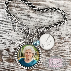 Custom Handwriting Jewelry-Keepsake Bracelet-Photo Loss Of Loved One-Angel Wing Jewelry, Bereavement Gift-Remembrance Gifts-Handwritten Gift