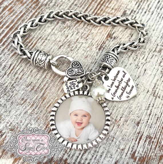 Grandma Gift From Granddaughter photo Bracelet love Between a Grandmother and Granddaughter is Forever photograph Jewelry birthday grandson Etsy