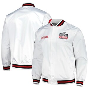 Washington DC United vit satin varsity jacka fotbollsbomber