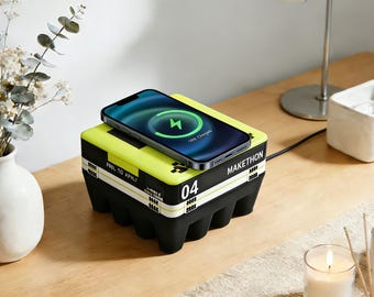 3D Printed Marathon Shield Charging Dock | Marathon Cosplay Desk Setup | Marathon Game Gamer Gift