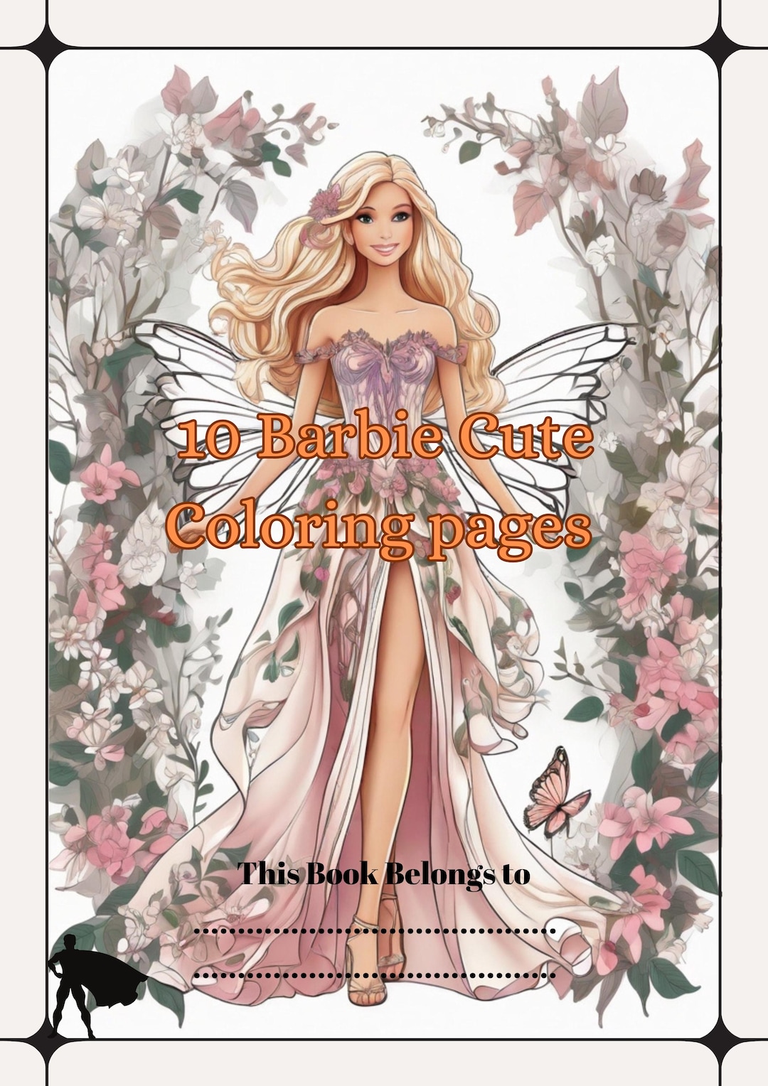 Barbie Coloring Book for Children: 10 Printable Pages (PDF File) - Etsy