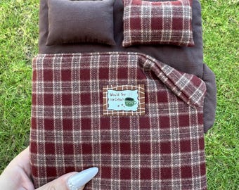 Kindle Pouch Book Sleeve A5 Notebook | Kawaii Plaid Bedding Journal Lined Pages Phone Pocket