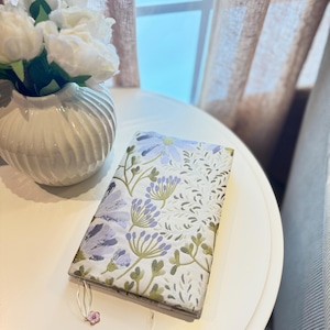 Floral Embroidered Journal A5 Notebook Fabric Cover Artistic Gift Diary